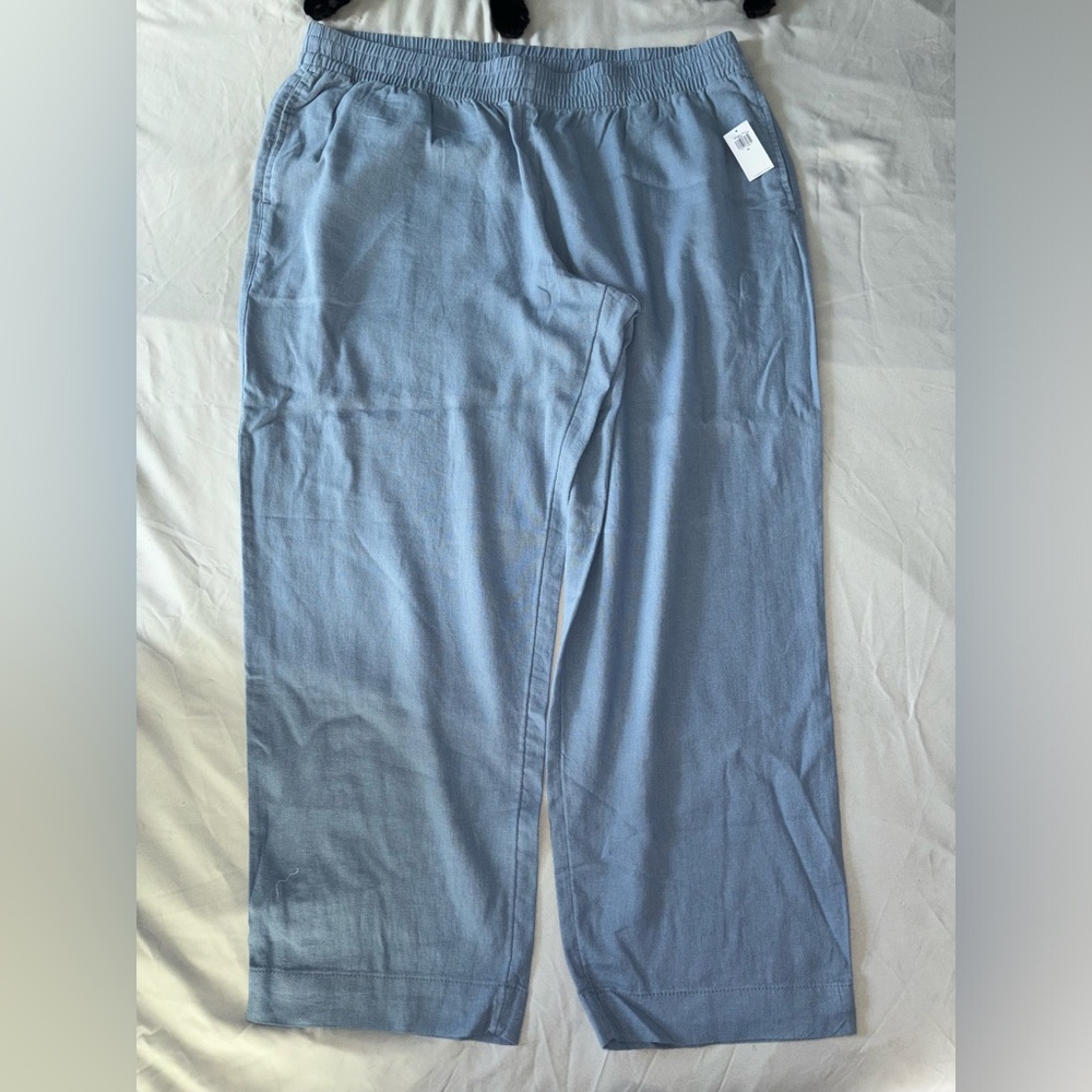 Women’s Linen Blue Pants